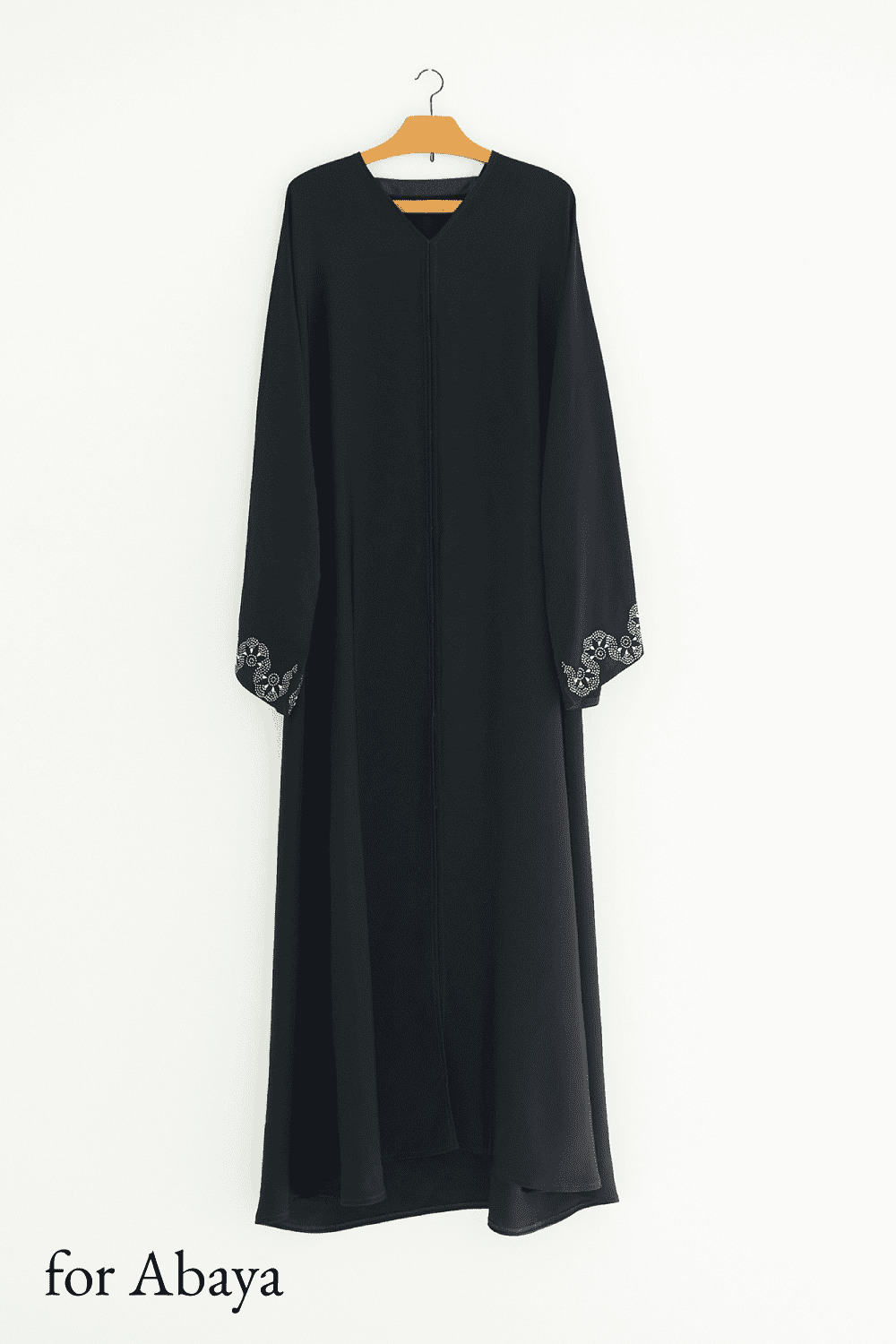 上質な黒色の民族衣装アバヤ